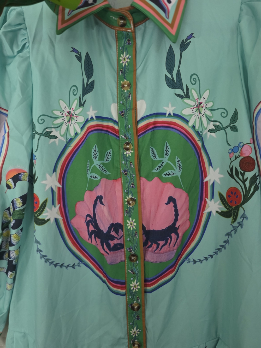 ALEMAIS Multicolor Evergreen Shirt Dress - Picture 16 of 16
